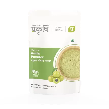 Prakrishi Natural Organic Amla Powder 150g Front Pack