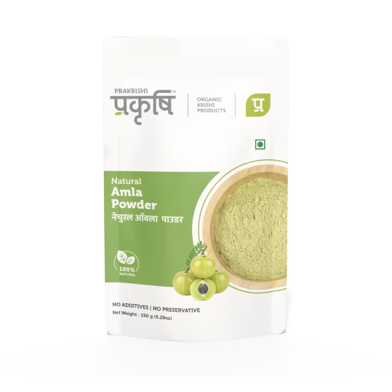 Prakrishi Natural Organic Amla Powder 150g Front Pack