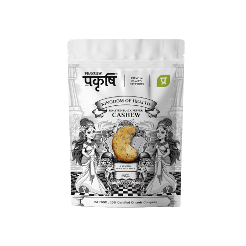 Roasted_Black_Pepper_Cashew_250gm_Front_Preview-removebg-preview.png Prakrishi- Roasted Black Pepper Cashew - Image 1