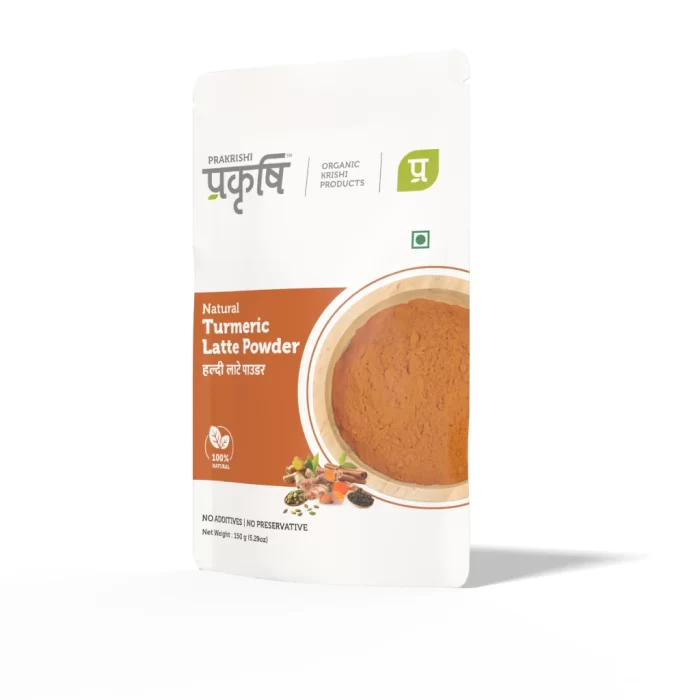 Prakrishi Turmeric Latte Powder made with turmeric and traditional Indian spices
