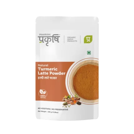 Prakrishi Natural Turmeric Latte Powder - Premium Golden Milk Latte Powder 150g