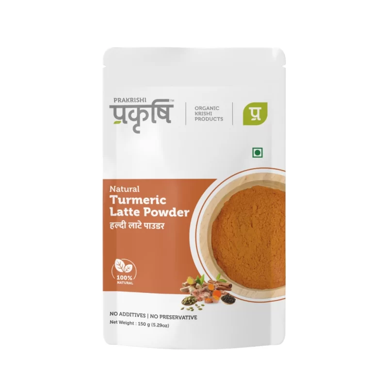 Prakrishi Natural Turmeric Latte Powder - Premium Golden Milk Latte Powder 150g